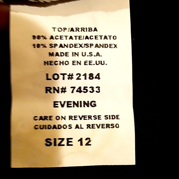 Black formal blouse (shimmery/ light sparkle) - Picture 6 of 6